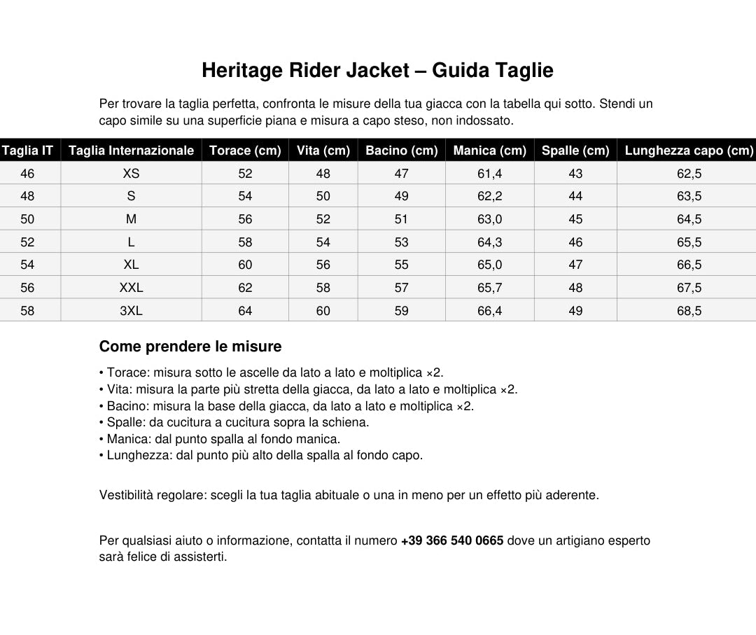 Giacca biker in pelle uomo "Heritage Rider" — agnello nero, concia vegetale