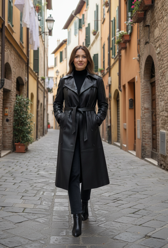Luxe Noir Trench