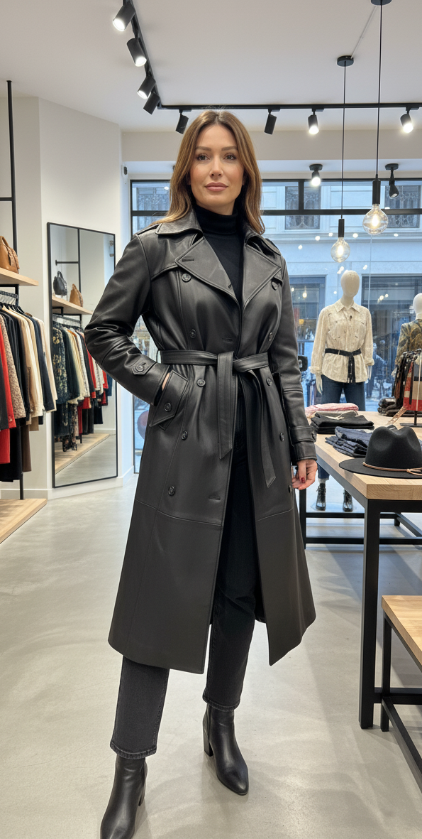 Luxe Noir Trench
