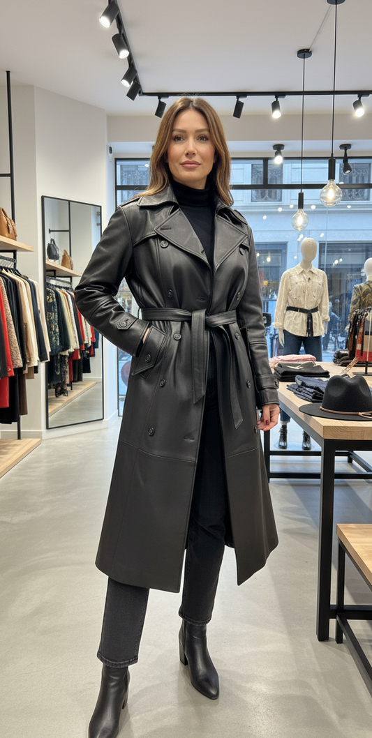 Luxe Noir Trench