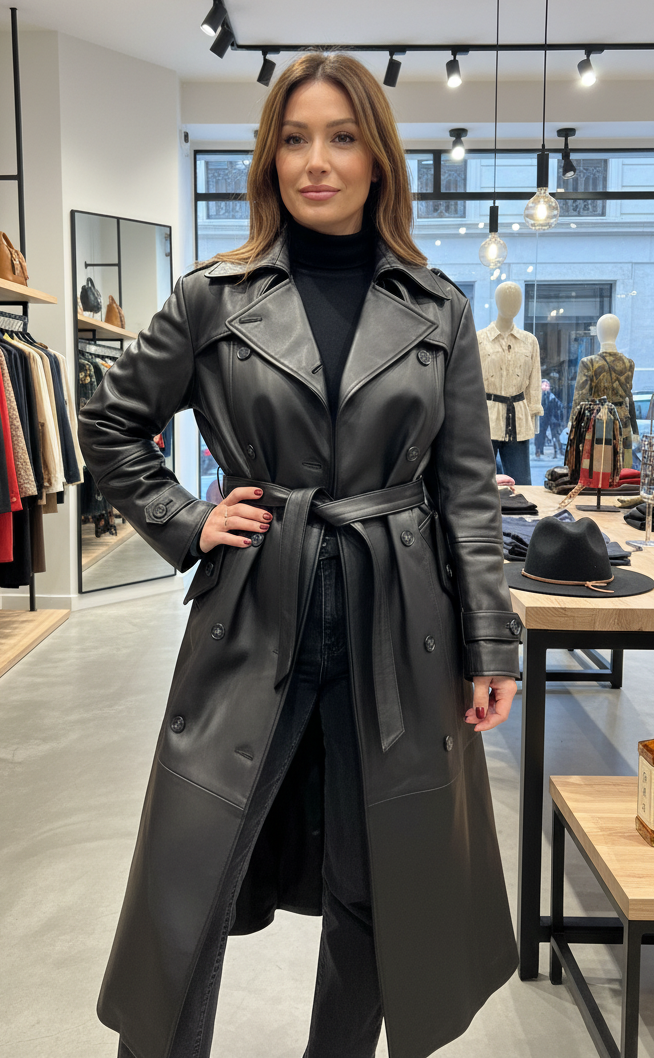 Luxe Noir Trench