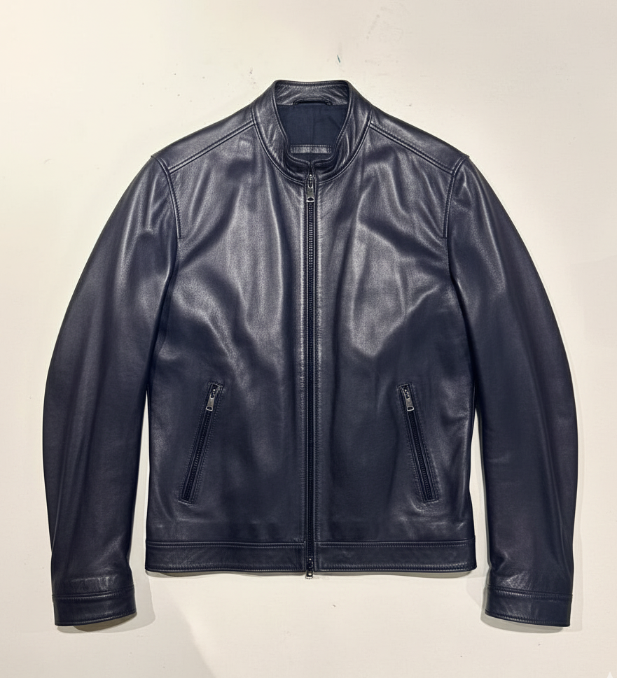 “Biker Rebel” Black Buffered Blue