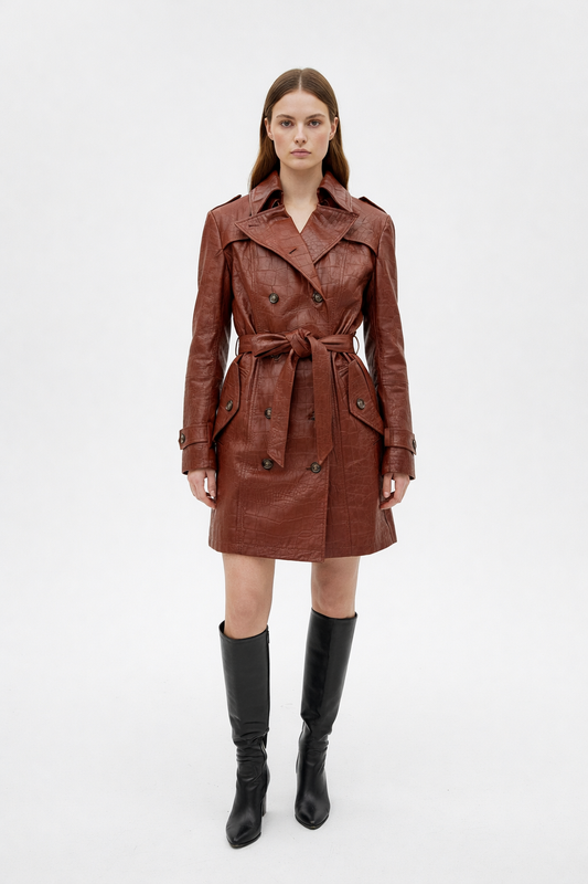 “Marchesa” stampa cocco cognac