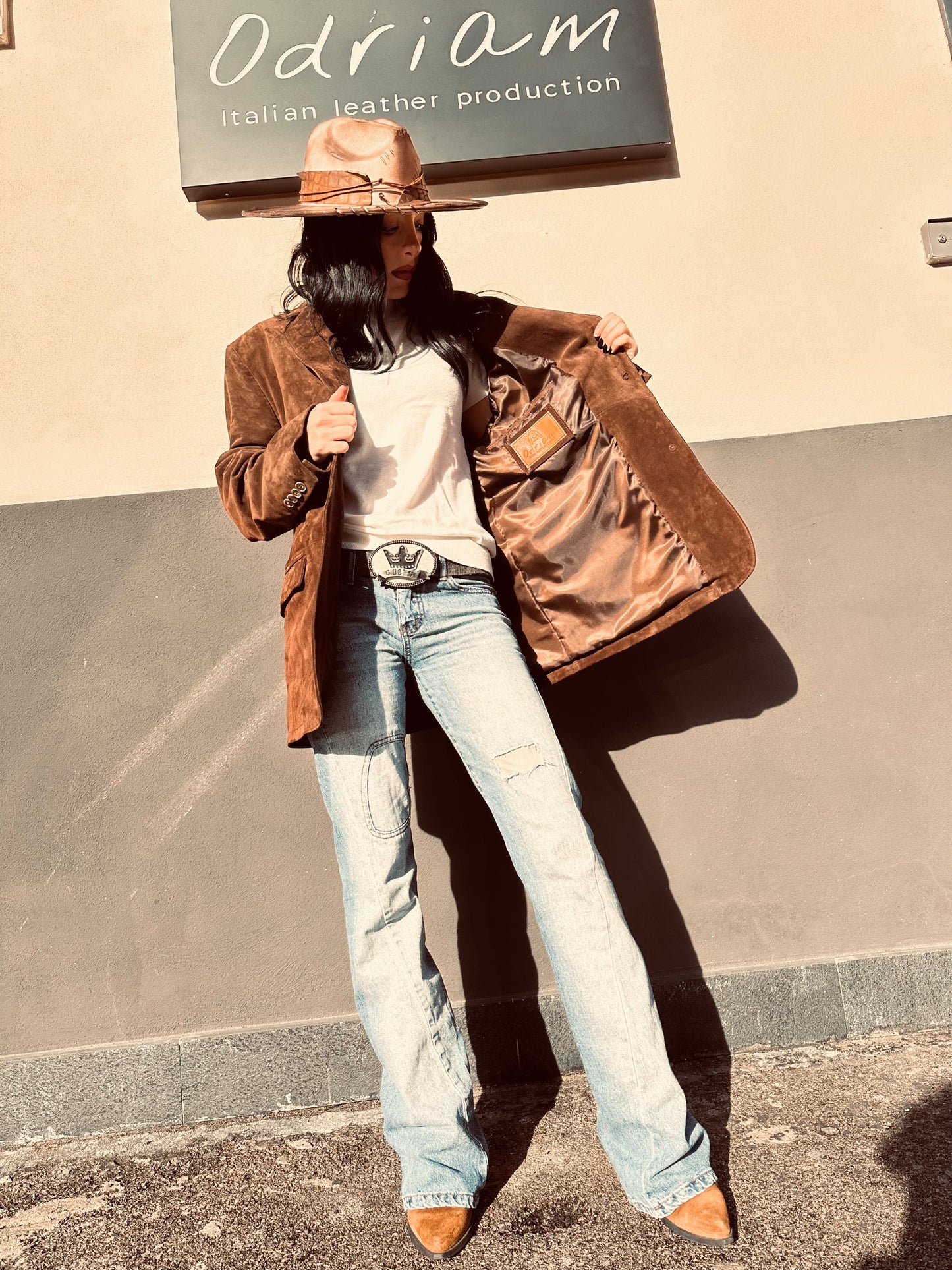 Blazer en daim Savanna