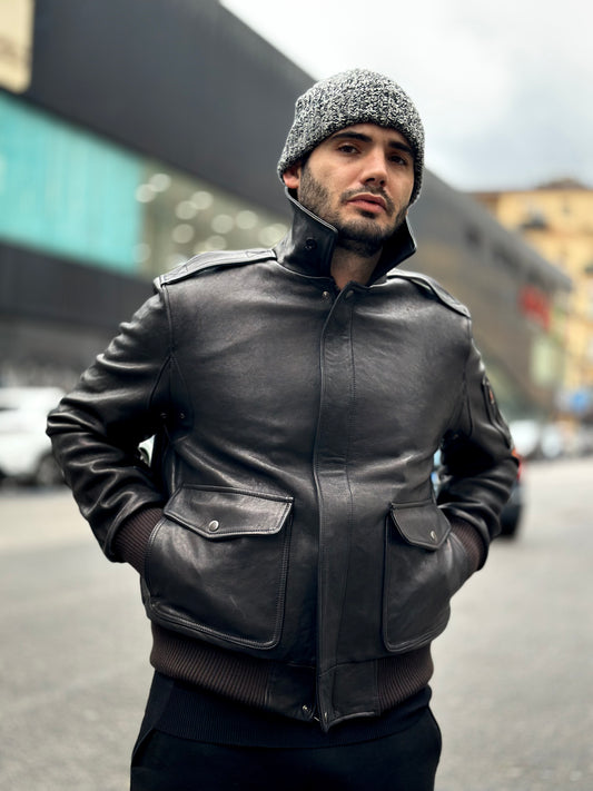 “Falconer” Aviator in genuine vegetable leather