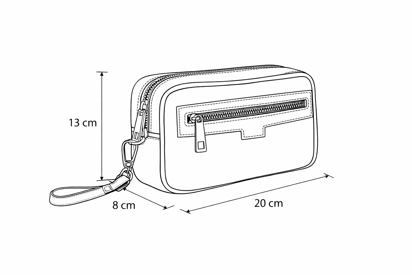 Odriam Pochette in vitello stampa dollaro
