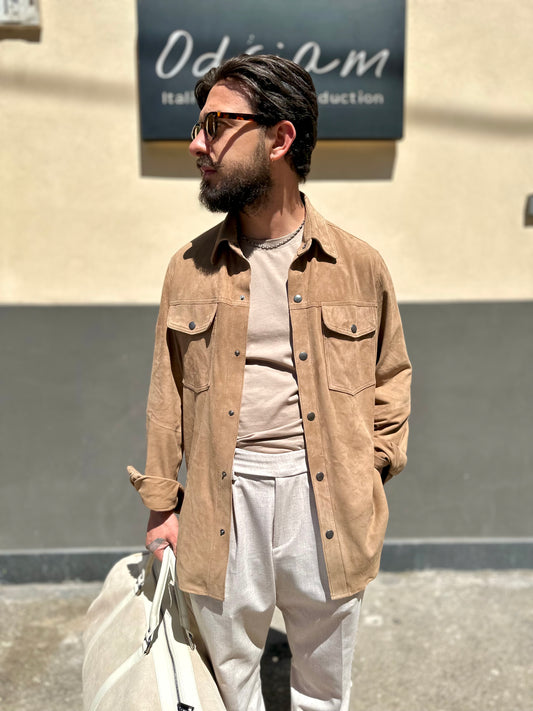 “Saguaro Velour” camicia texana sfoderata primo fiore