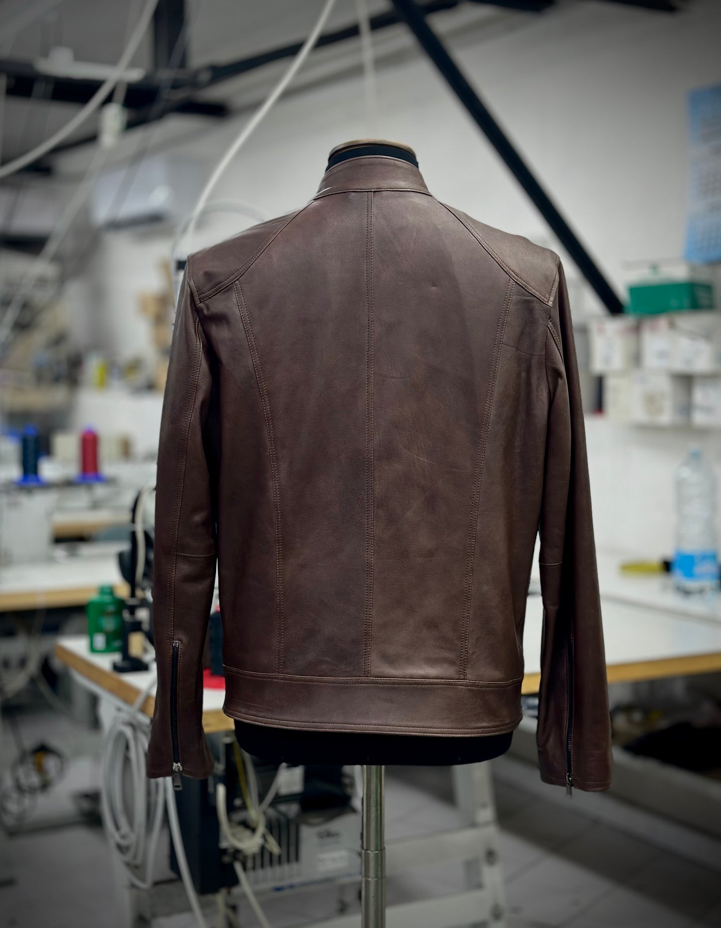 “Vireo” Natural Nappa Dark Brown Hand-Buffered