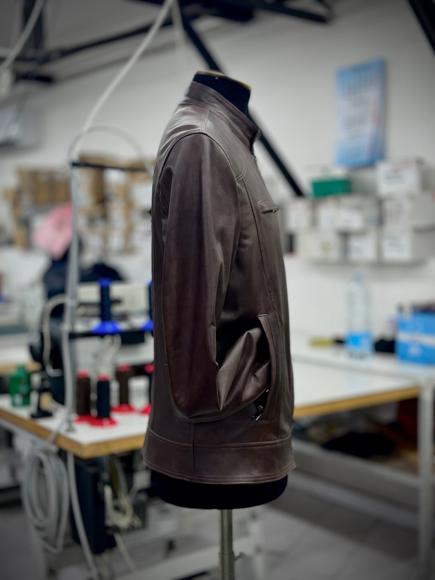 “Vireo” Natural Nappa Dark Brown Hand-Buffered