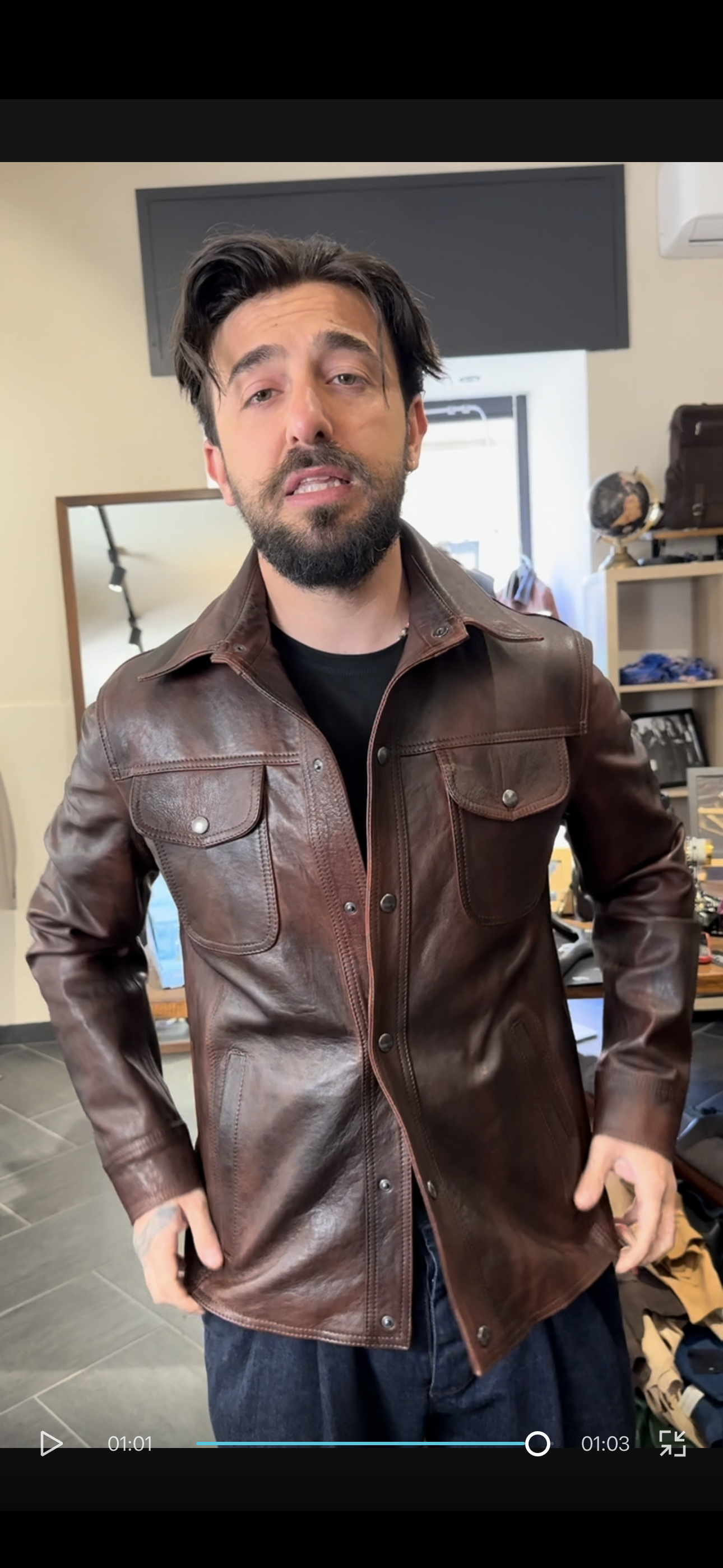 "Versante" giacca camicia lavata e maltinta