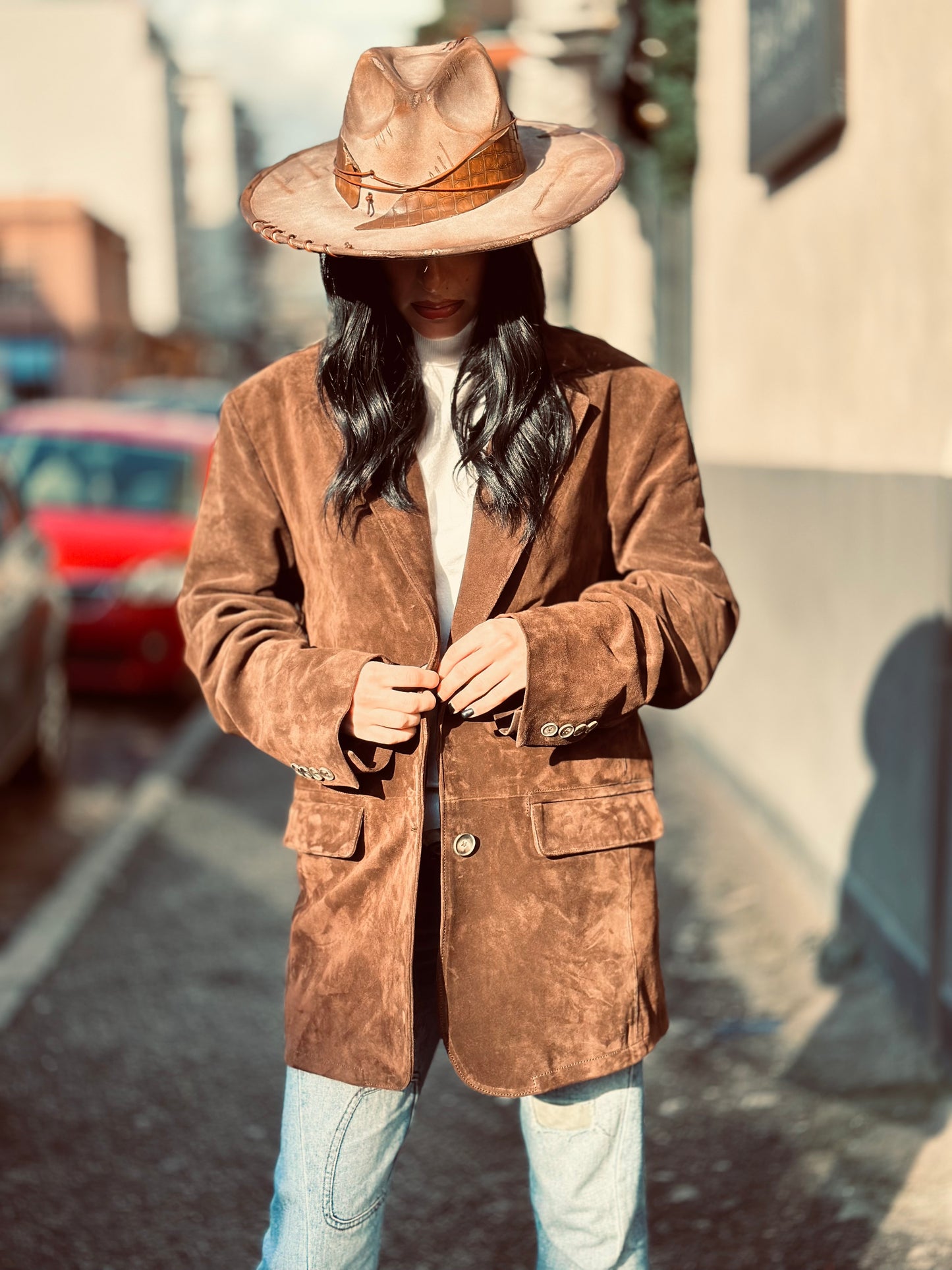 Blazer en daim Savanna