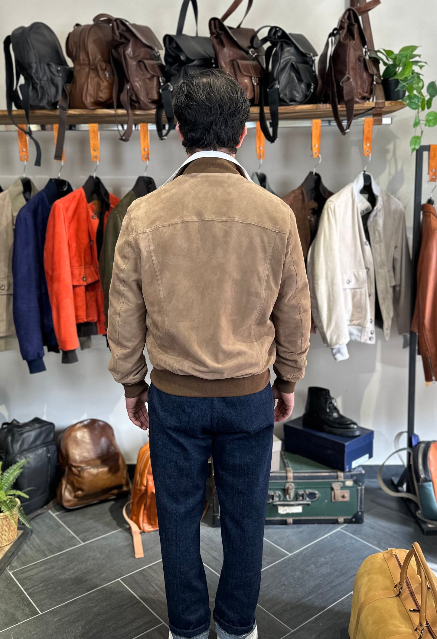 “Brera” in capretto scamosciato Velour Beije