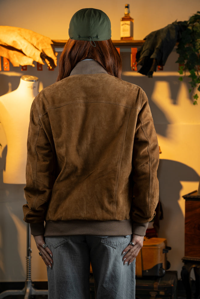 Bomber in Camoscio Donna brera cognac