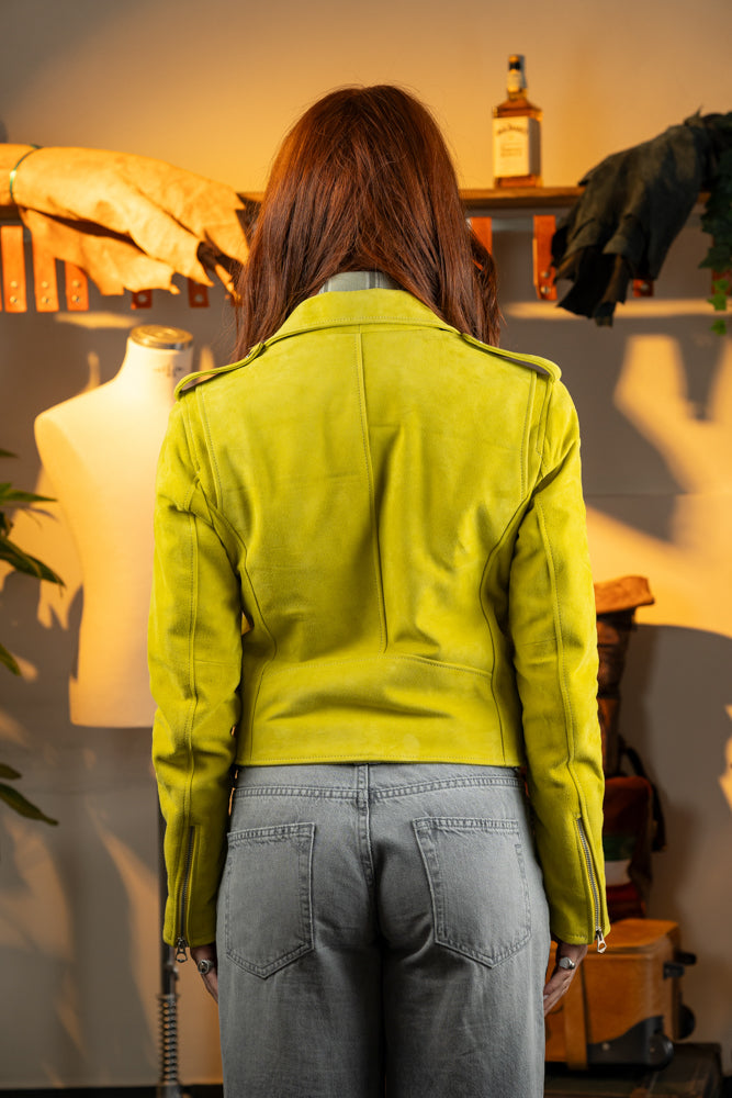 "Lime Zest Suede Jacket"