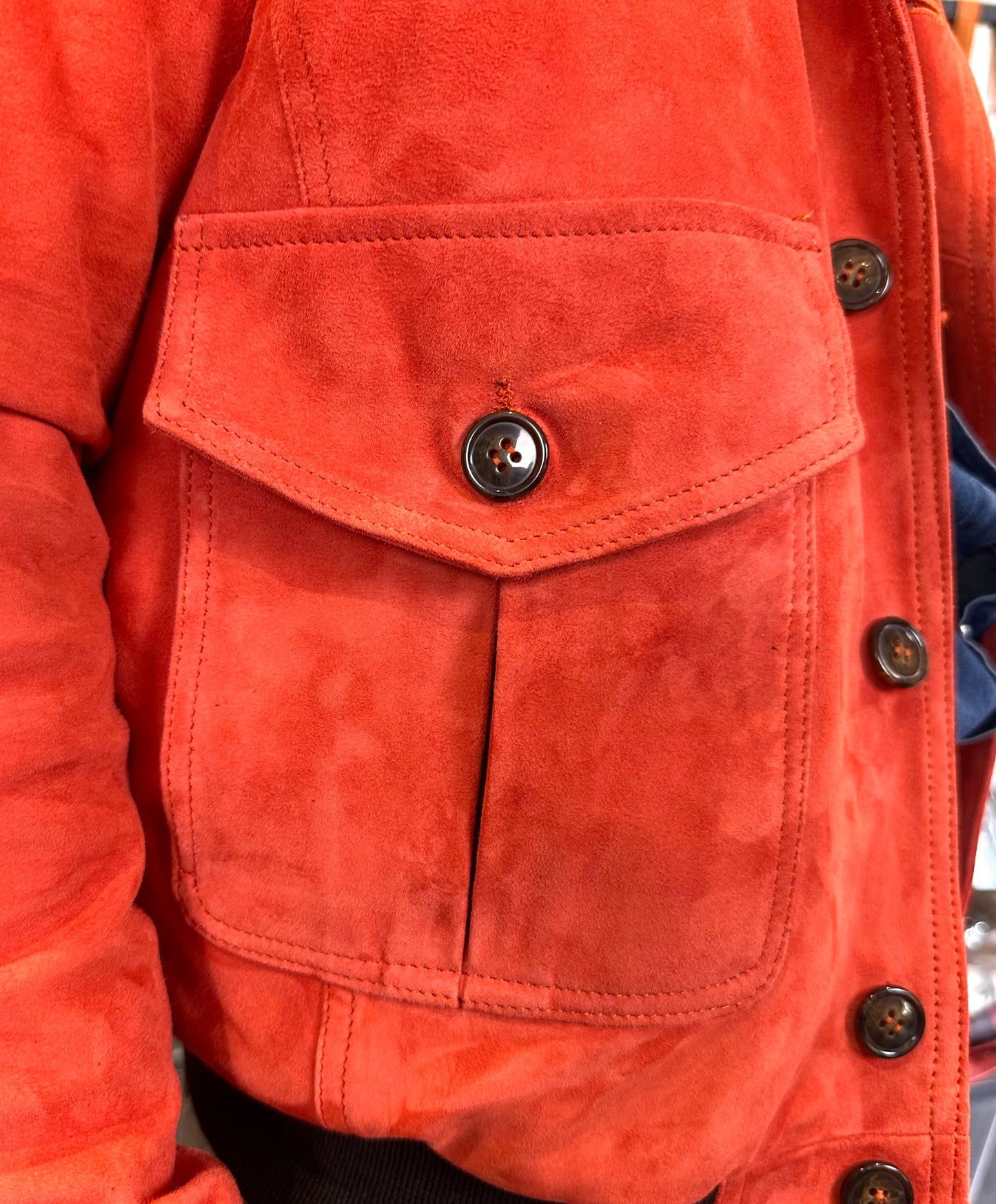 “Brera” in capretto scamosciato Velour Aragosta