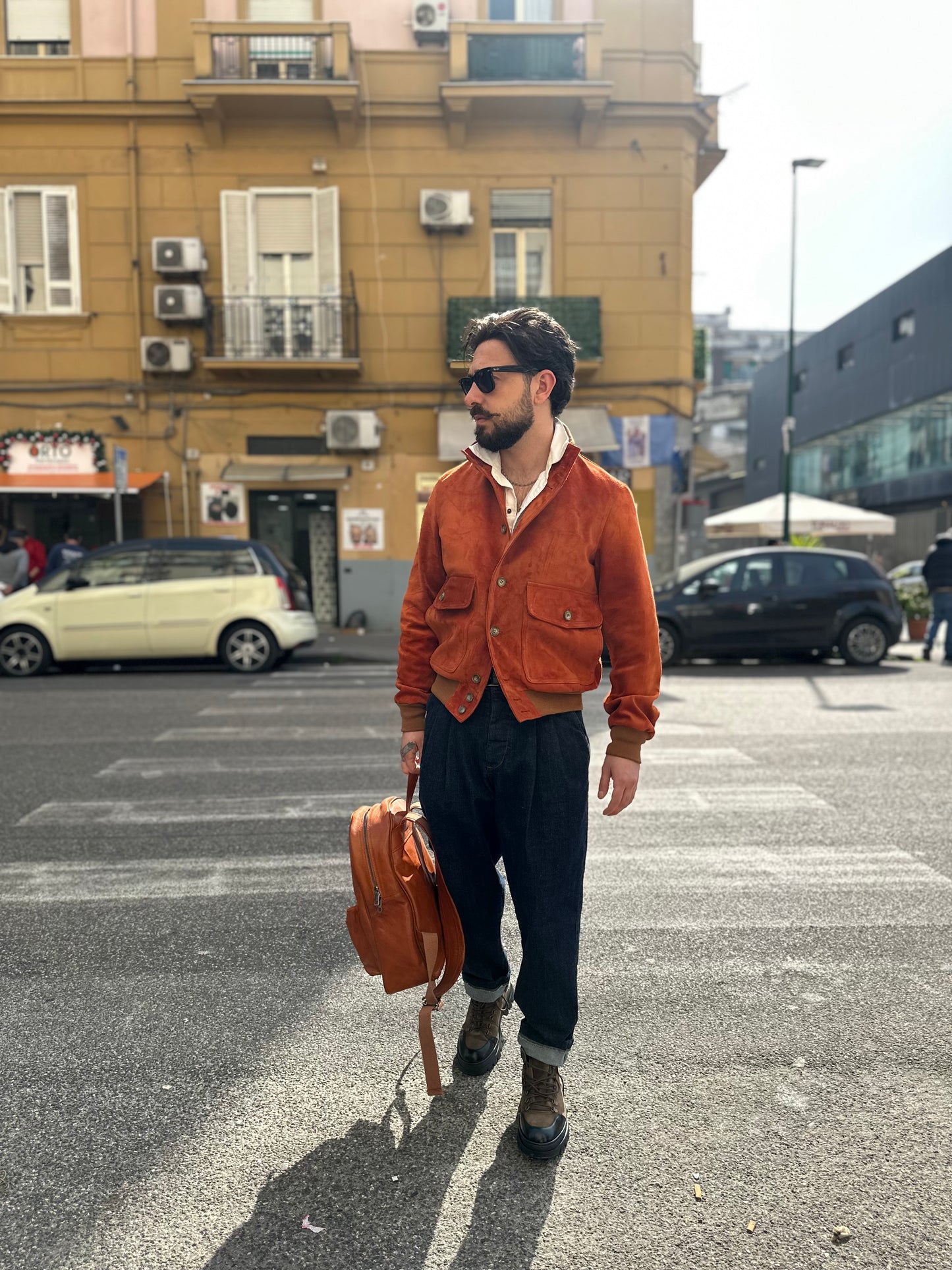 “Brera” in capretto scamosciato Velour coccio