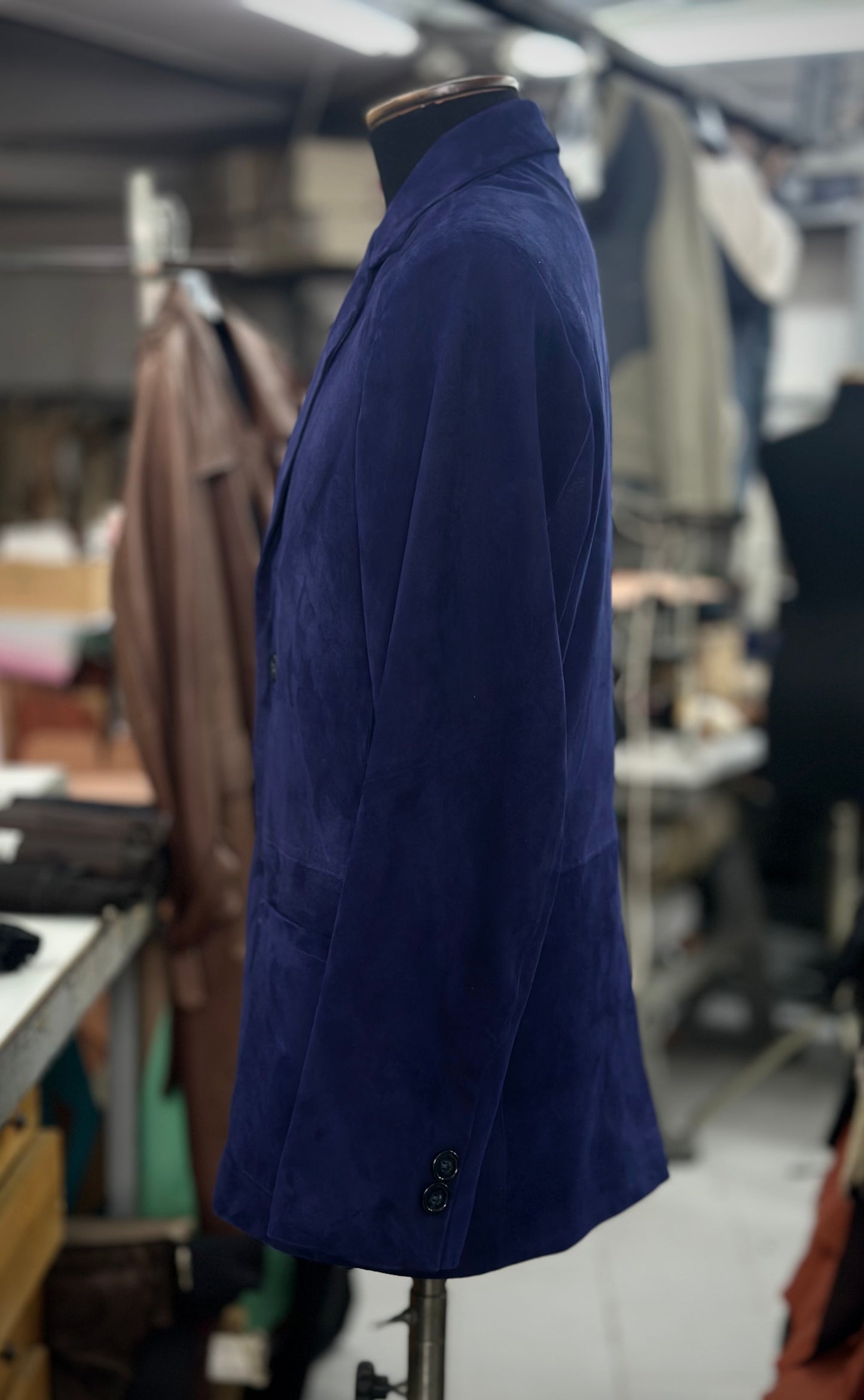 Blazer en daim bleu « Modena »