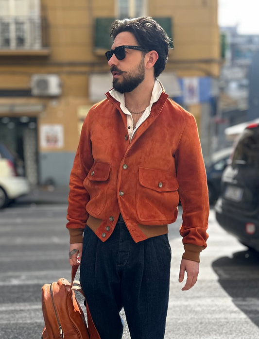 “Brera” in capretto scamosciato Velour coccio