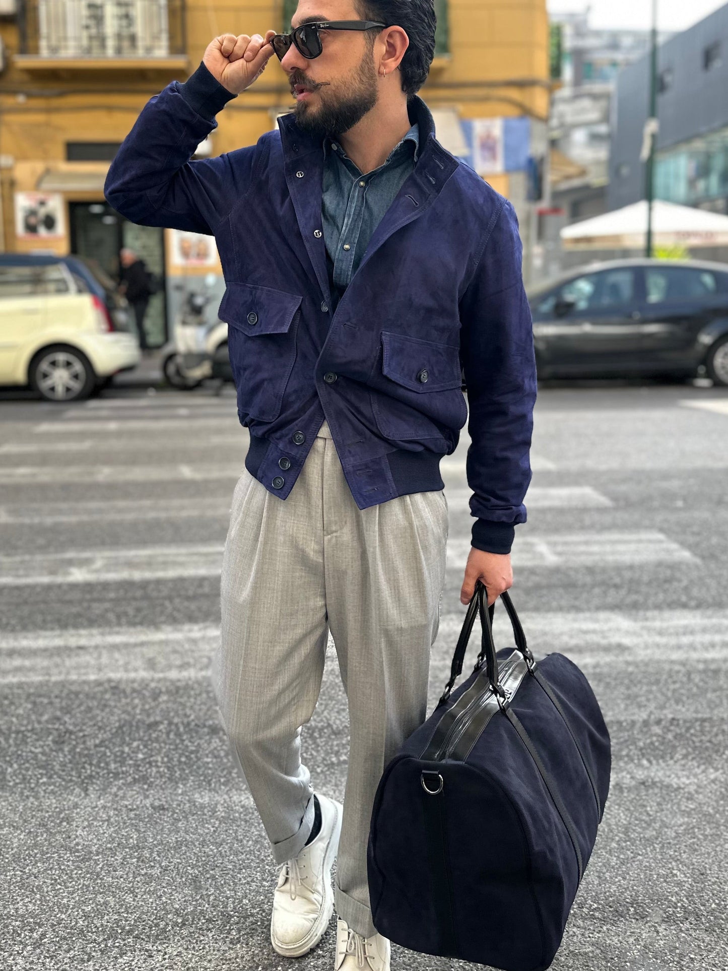 "Duca" scamosciato Blu