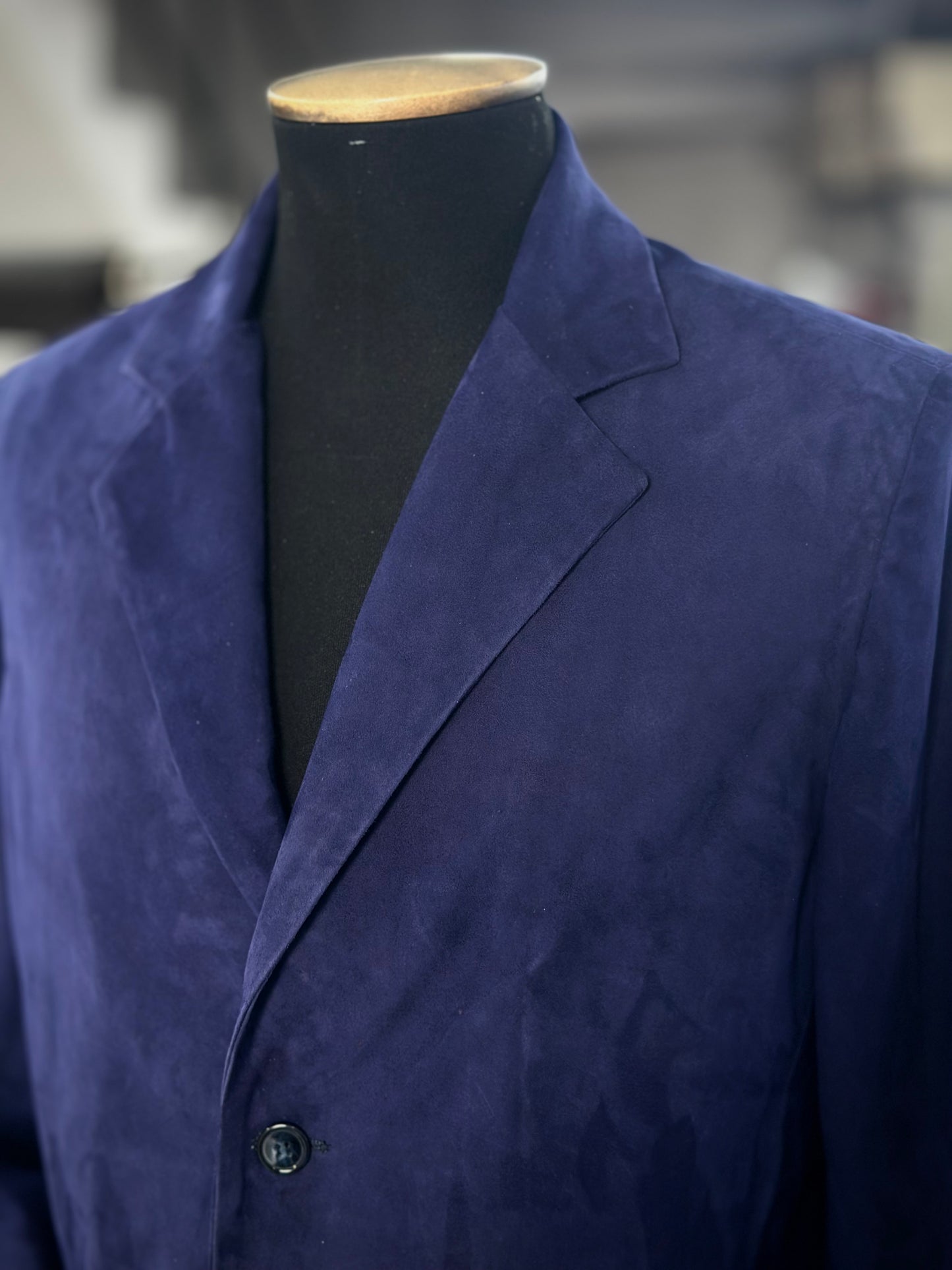 Blazer en daim bleu « Modena »