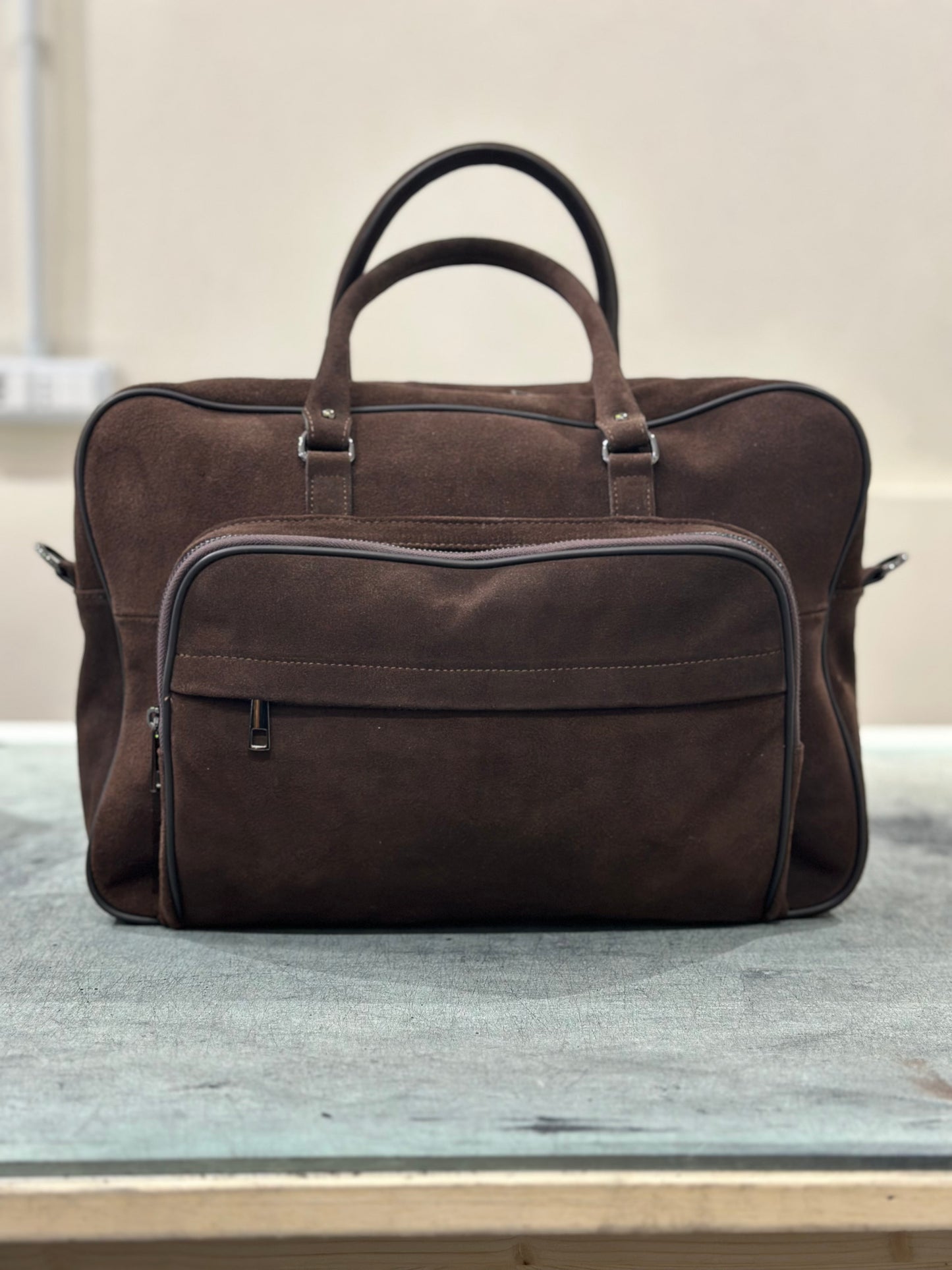 La Borsa Briefcase in Camoscio Testa di Moro Odriam