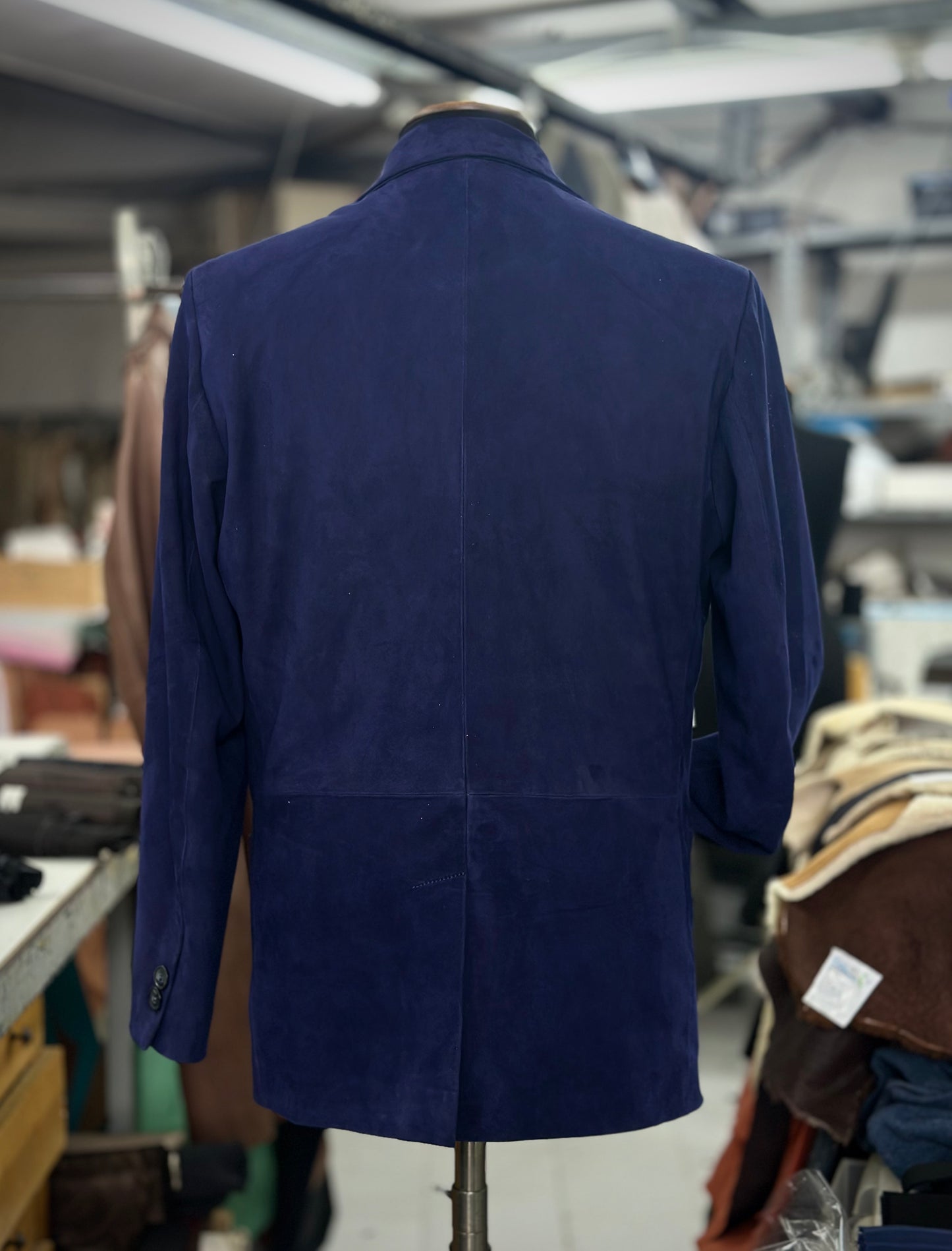 Blazer en daim bleu « Modena »