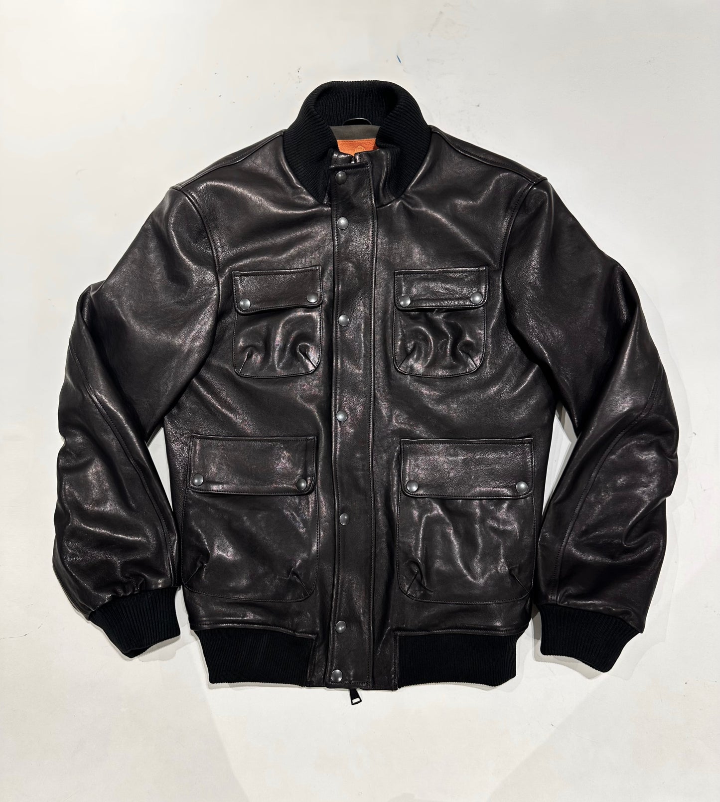 “Dakota Jacket” In agnello Vegetale Nero