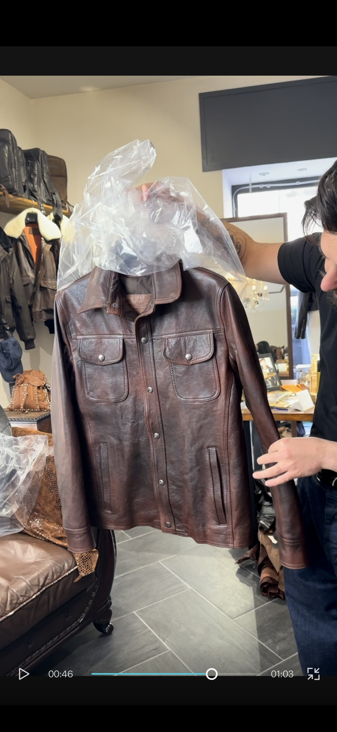 "Versante" giacca camicia lavata e maltinta