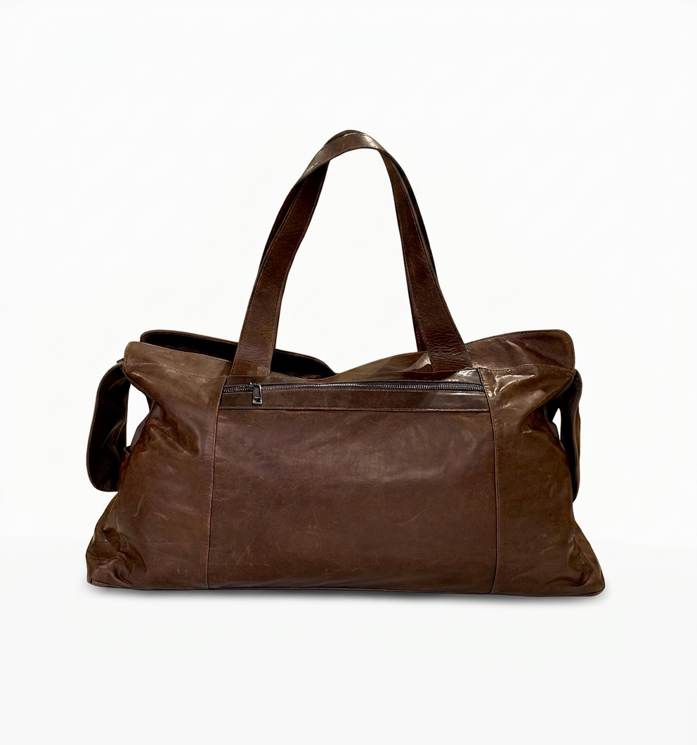 “Borsone Prestige” in Pelle di vitello pull invecchiato