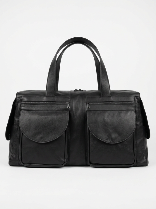 “Prestige 5-Pocket Leather Duffel Bag”