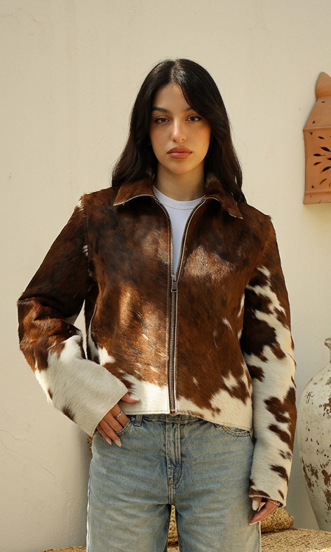 “Mustang” in cavallino cowprint 90s