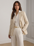 Blazer in pelle donna "Eclissi" — nappa avorio
