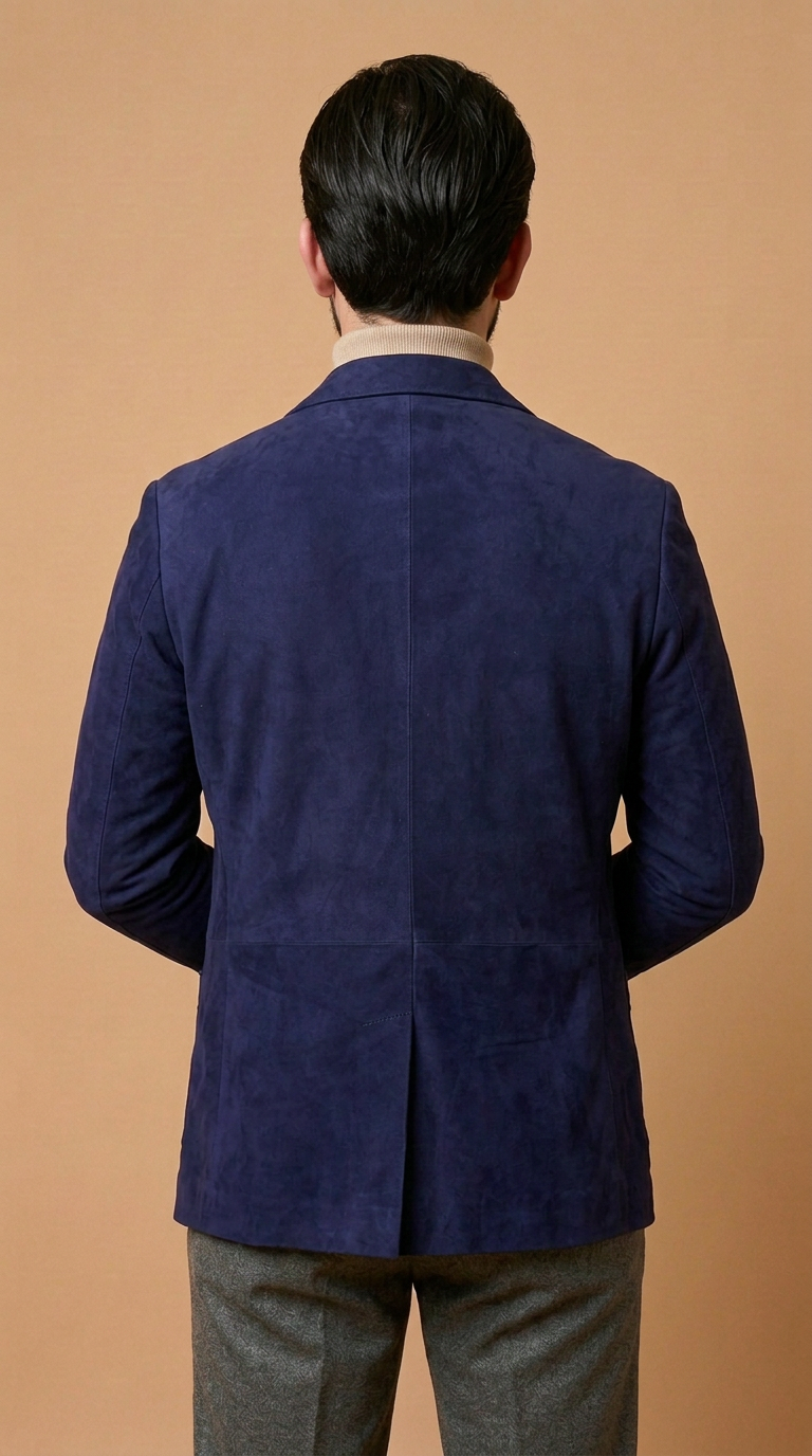 Blazer in camoscio uomo "Modena" — blu
