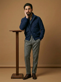 “Brera” in capretto scamosciato Velour Blu