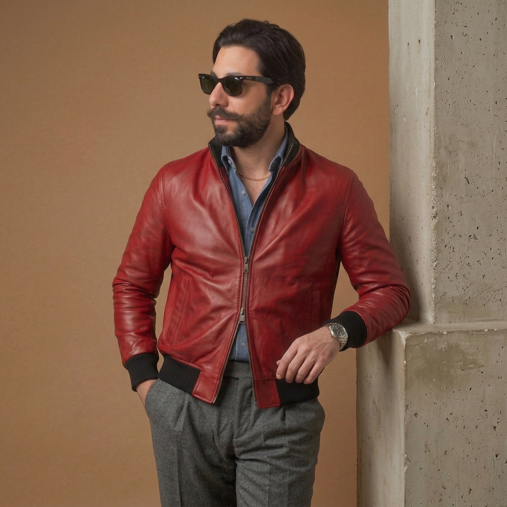 “Brera” Extra-soft genuine lambskin jacket with zip