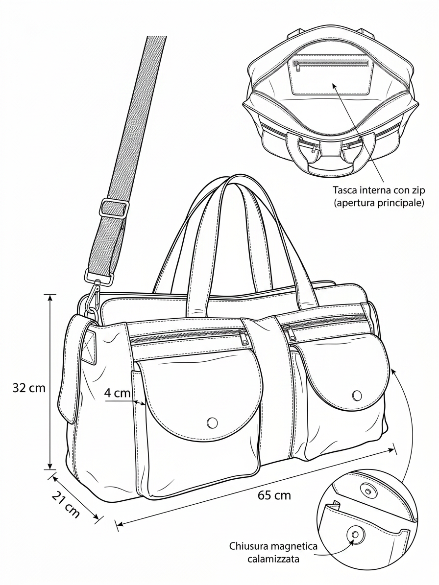 “Borsone Prestige 5 Tasche in Pelle”