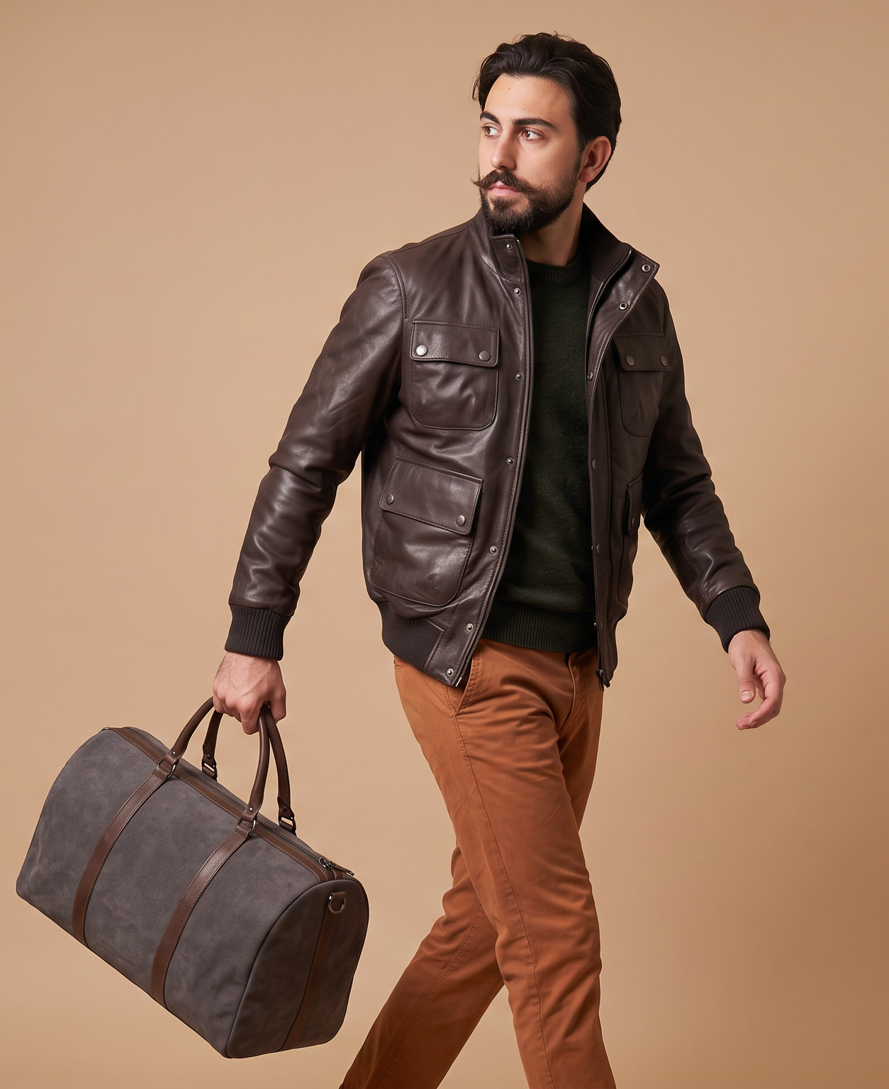 “Dakota Jacket” in Natural Lambskin