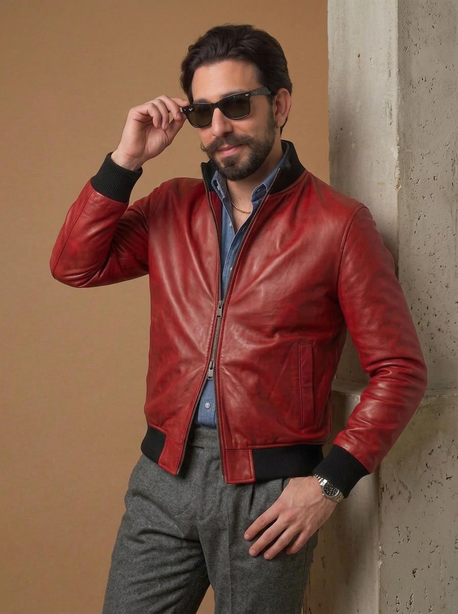 “Brera” Extra-soft genuine lambskin jacket with zip