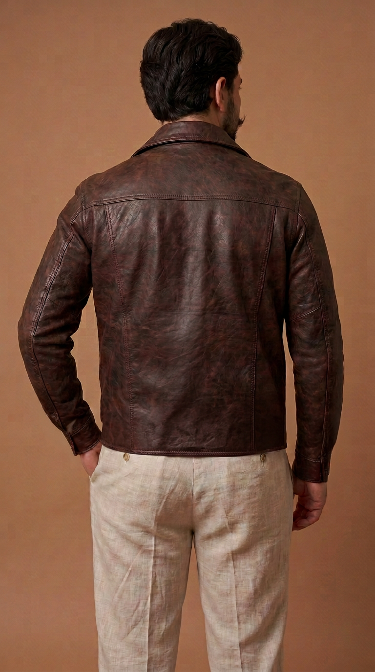 "Versante" washed and overdyed shirt jacket