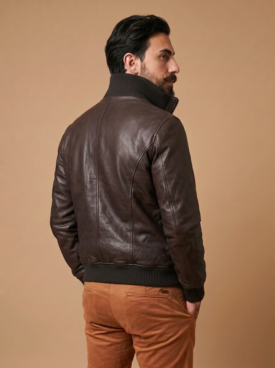 “Dakota Jacket” in Natural Lambskin