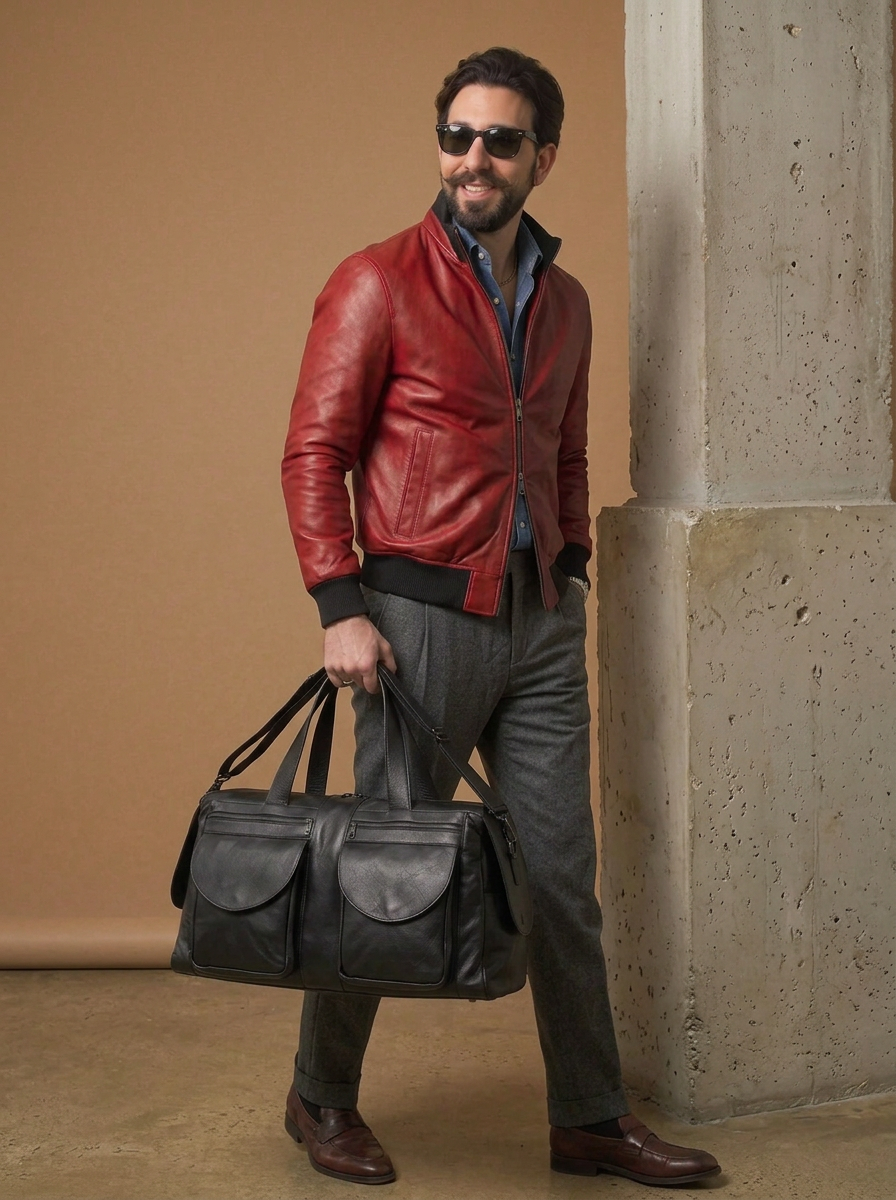 “Brera” Extra-soft genuine lambskin jacket with zip