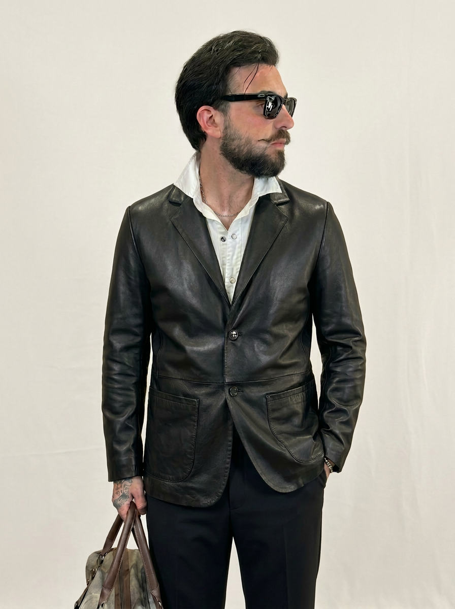 “Modena” Blazer in pelle Nappa Luxury