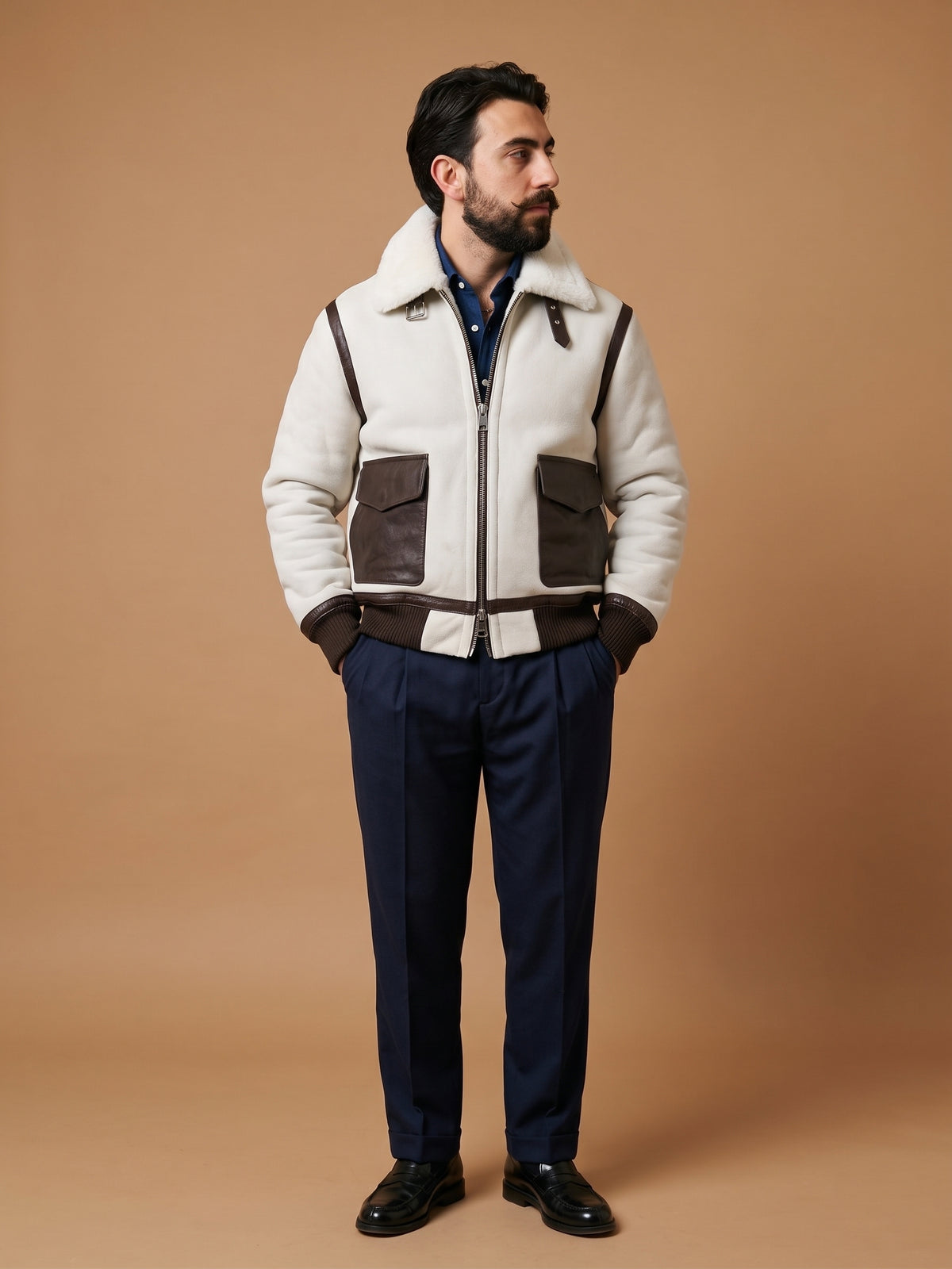 Aviatore Shearling montone Merinos "Alaska"