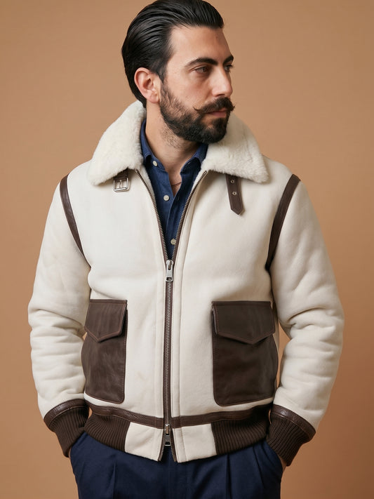 Aviatore Shearling montone Merinos "Alaska"