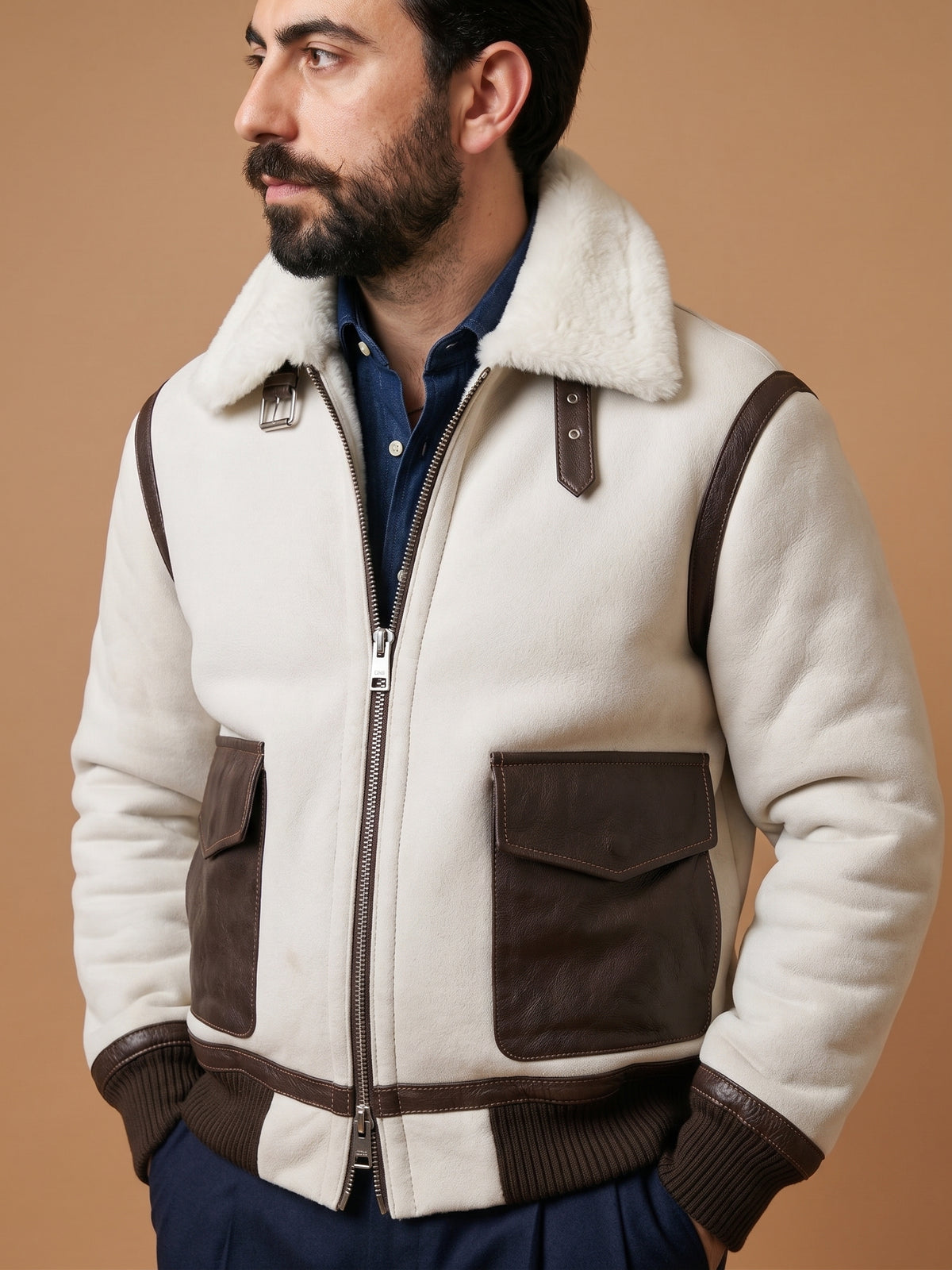 Aviatore Shearling montone Merinos "Alaska"