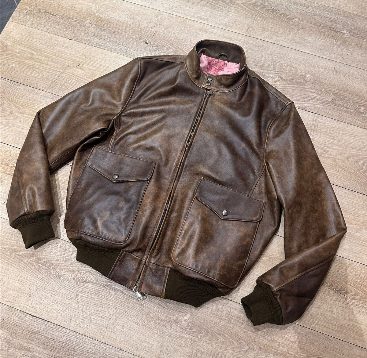 Giacca Aviatore Vintage in Pelle Nappa Luxury "Brera 2"
