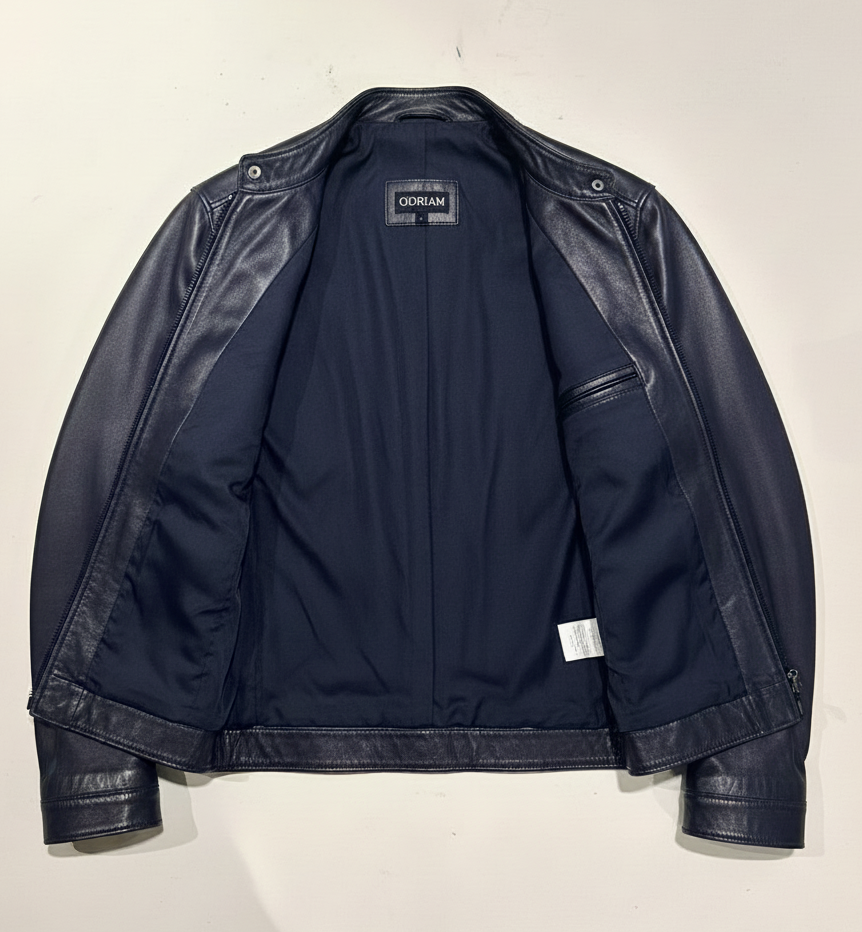 “Biker Rebel” Black Buffered Blue