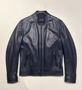 “Biker Rebel” Blu Tamponato Nero
